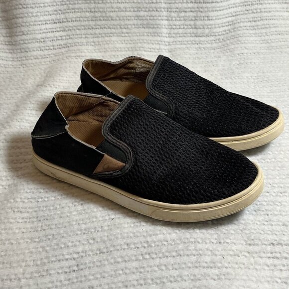 OluKai Pehunia Breathable Slip On Shoe Black Women’s‎ Size 7 - Picture 1 of 14